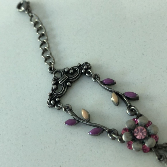 Floral rhinestone choker - Picture 8 of 16